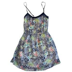 Hollister Floral Print Dress Spaghetti Strap Sleeveless Summer Casual‎ Mini - S
